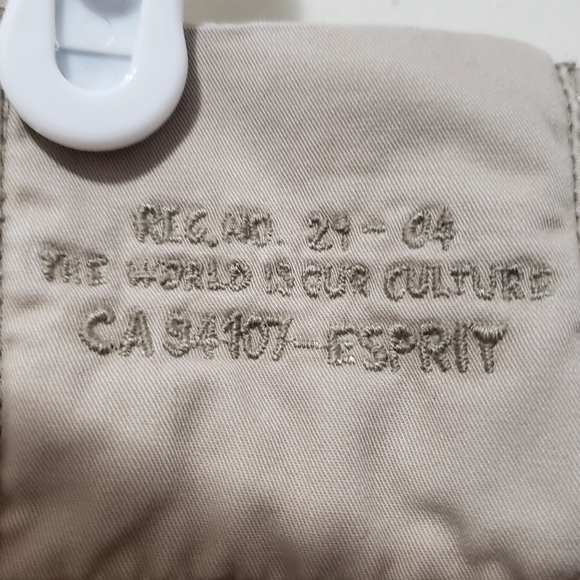 Esprit Y2K Beige Cargo Pants Low Rise Straight Leg Pants - Picture 9 of 16